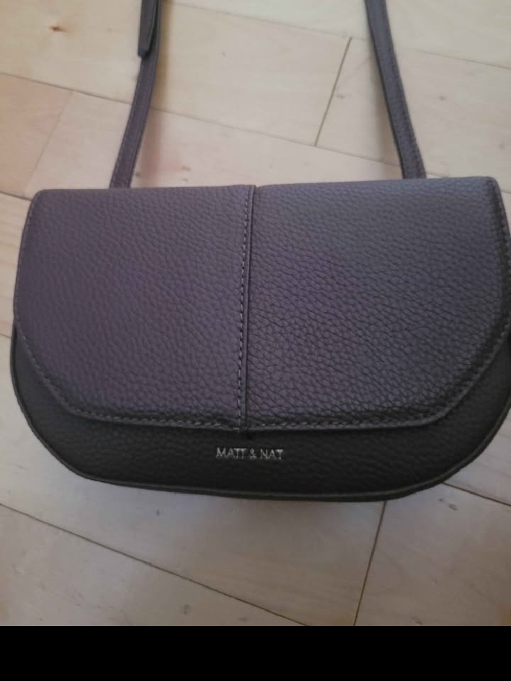 Matt & Nat Black Pebbled Vegan Leather Crossbody